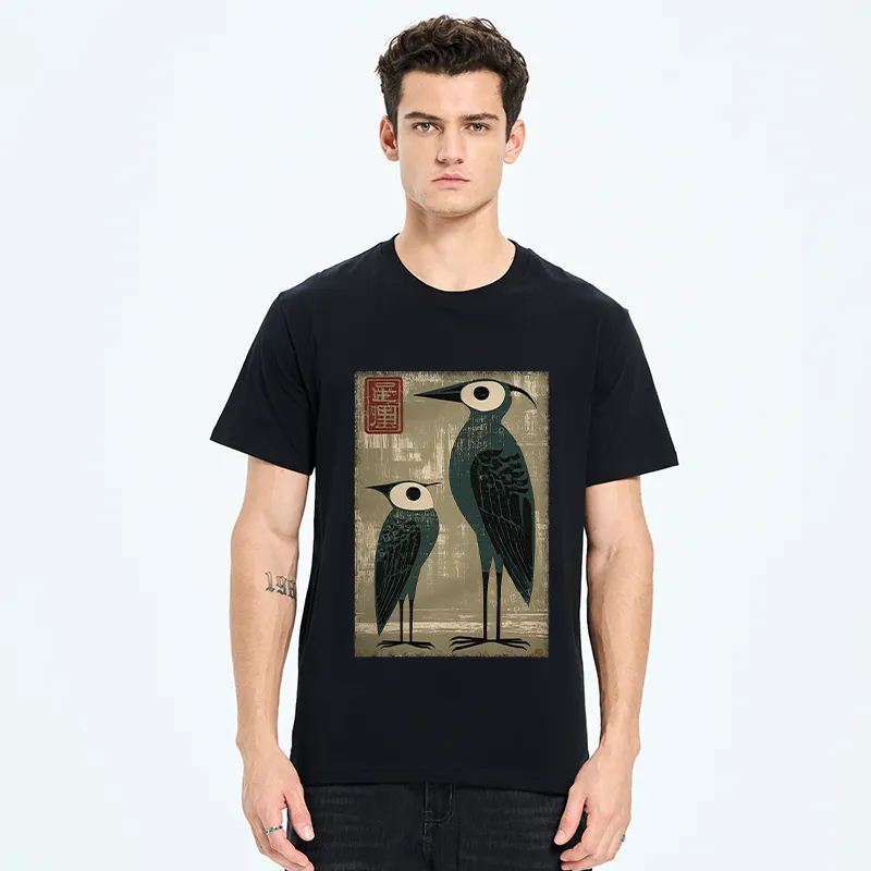 Tokyo-Tiger Retro Two Birds Art Classic T-Shirt