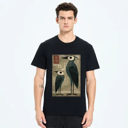 Tokyo-Tiger Retro Two Birds Art Classic T-Shirt