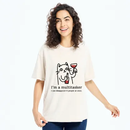 Tokyo-Tiger Funny Wine Lover Cat Washed T-Shirt