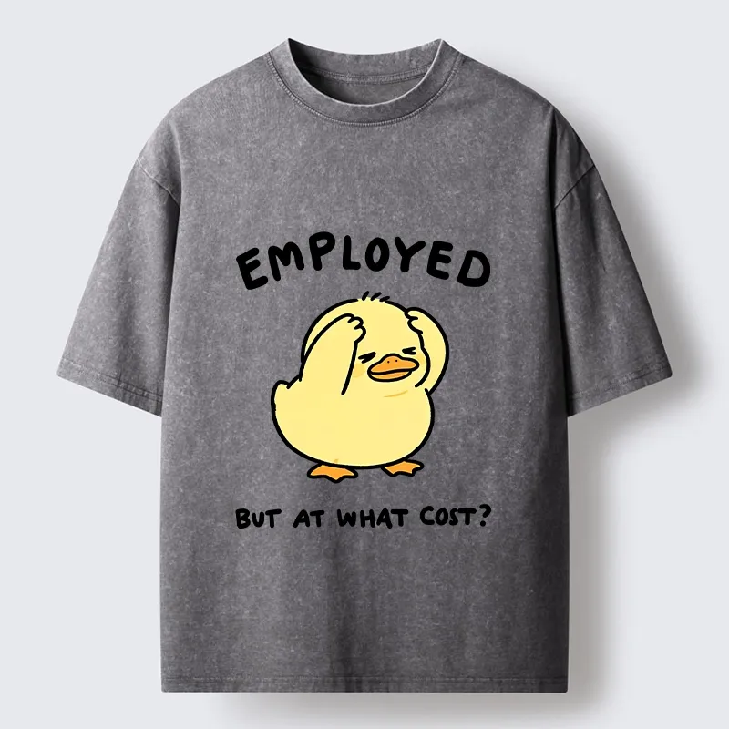 Tokyo‑Tiger Funny Work Duck Washed T‑Shirt
