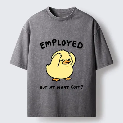 Tokyo‑Tiger Funny Work Duck Washed T‑Shirt