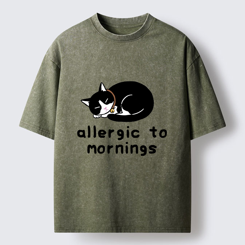 Tokyo‑Tiger Funny Sleep Cat Meme Washed T-Shirt