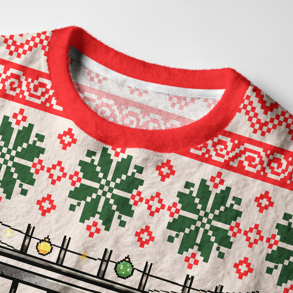 Tokyo-Tiger Big Mistake On Christmas Eve Fuzzy Christmas Ugly Sweatshirt