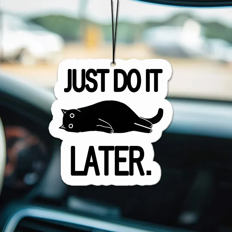 Tokyo-Tiger Just Do It Later Cat Car Air Freshener