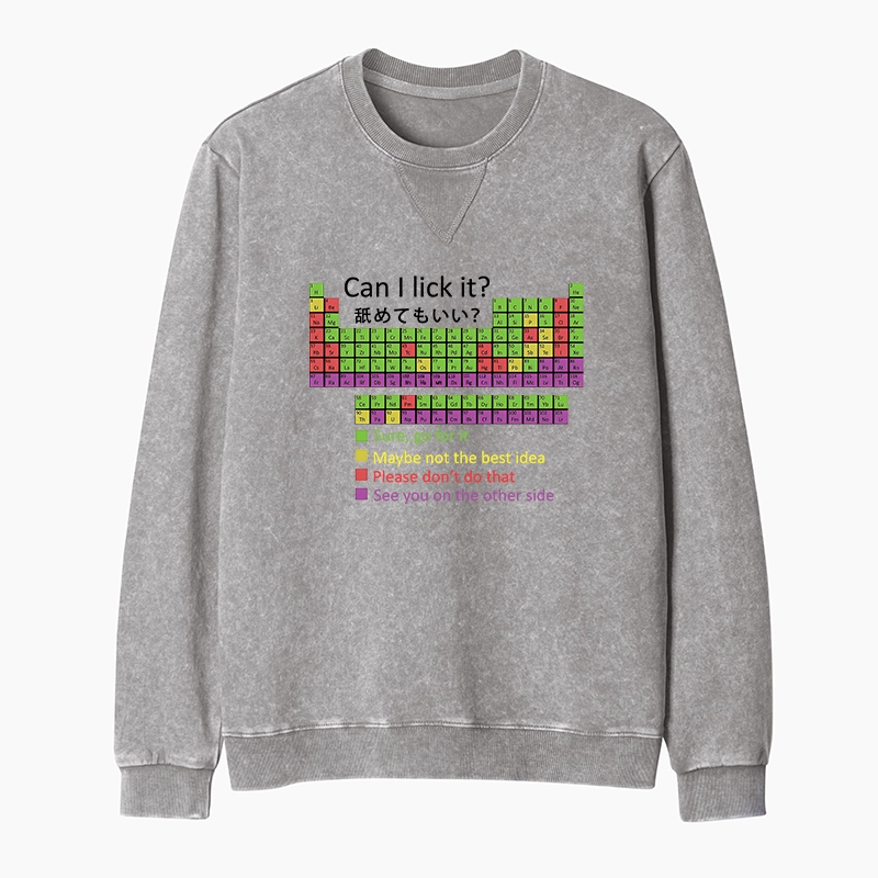 Tokyo-Tiger Can I Lick It Washed Terry Sweatshirt