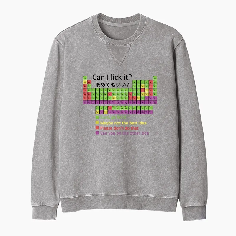 Tokyo-Tiger Can I Lick It Washed Terry Sweatshirt