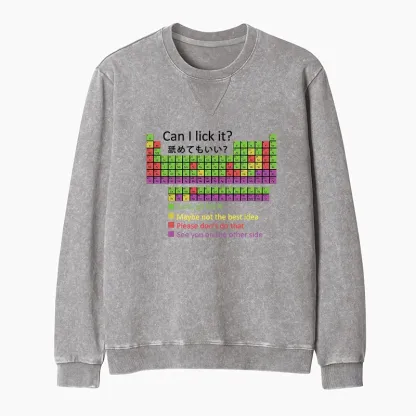 Tokyo-Tiger Can I Lick It Washed Terry Sweatshirt