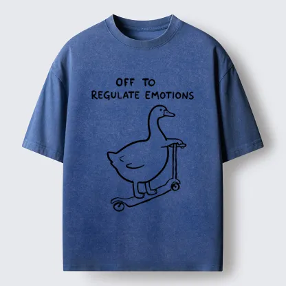 Tokyo‑Tiger Stupid Goose Meme Washed T‑Shirt