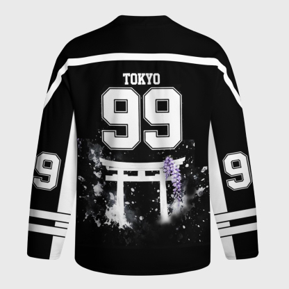 Tokyo-Tiger Wisteria Of Victory Long-Sleeve Hockey Jersey