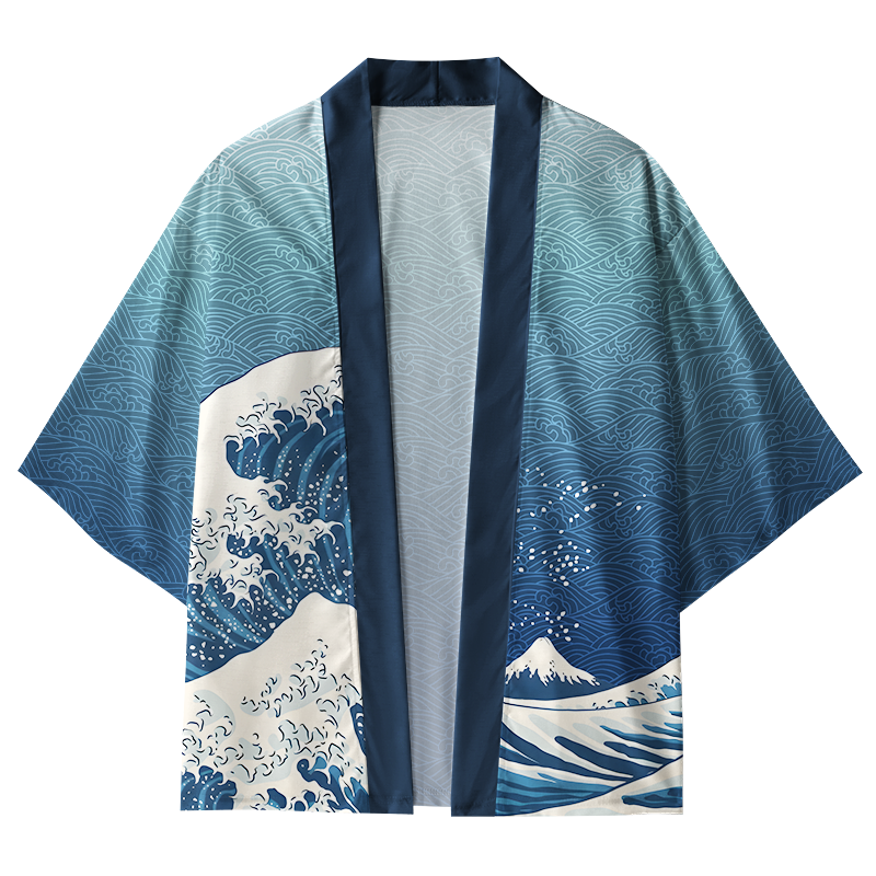 Tokyo-Tiger The Great Wave Off Fuji Kimono Cardigan