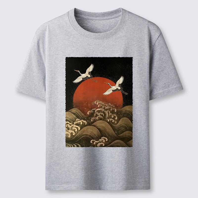 Tokyo-Tiger Japanese Crane Wave Art Classic T-Shirt