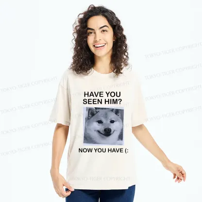 Tokyo-Tiger Funny Dog Washed T-Shirt