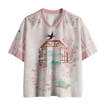 Tokyo-Tiger Sakura White Tiger Mesh Jersey