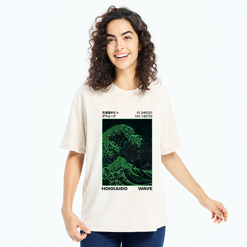 Tokyo-Tiger The Great Code Wave Washed T-Shirt