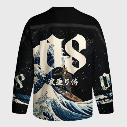 Tokyo-Tiger Samurai Wave Long-Sleeve Hockey Jersey