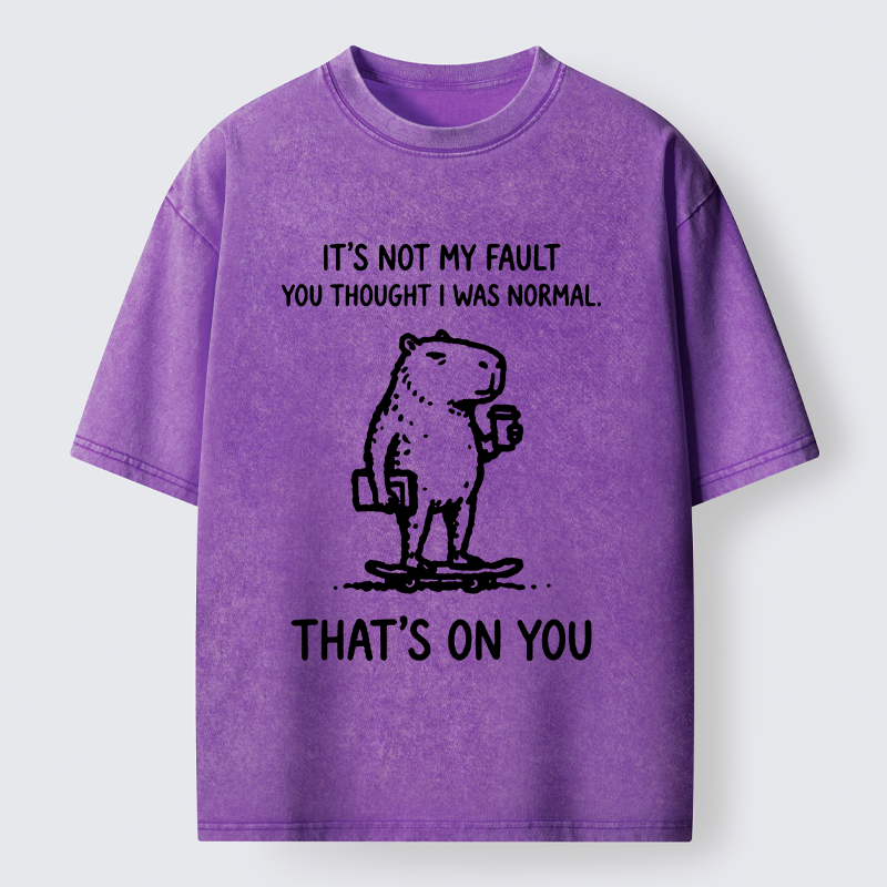 Tokyo-Tiger Funny Honest Skate Capybara Meme Washed T-Shirt