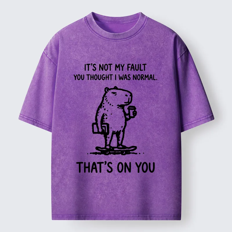 Tokyo-Tiger Funny Honest Skate Capybara Meme Washed T-Shirt