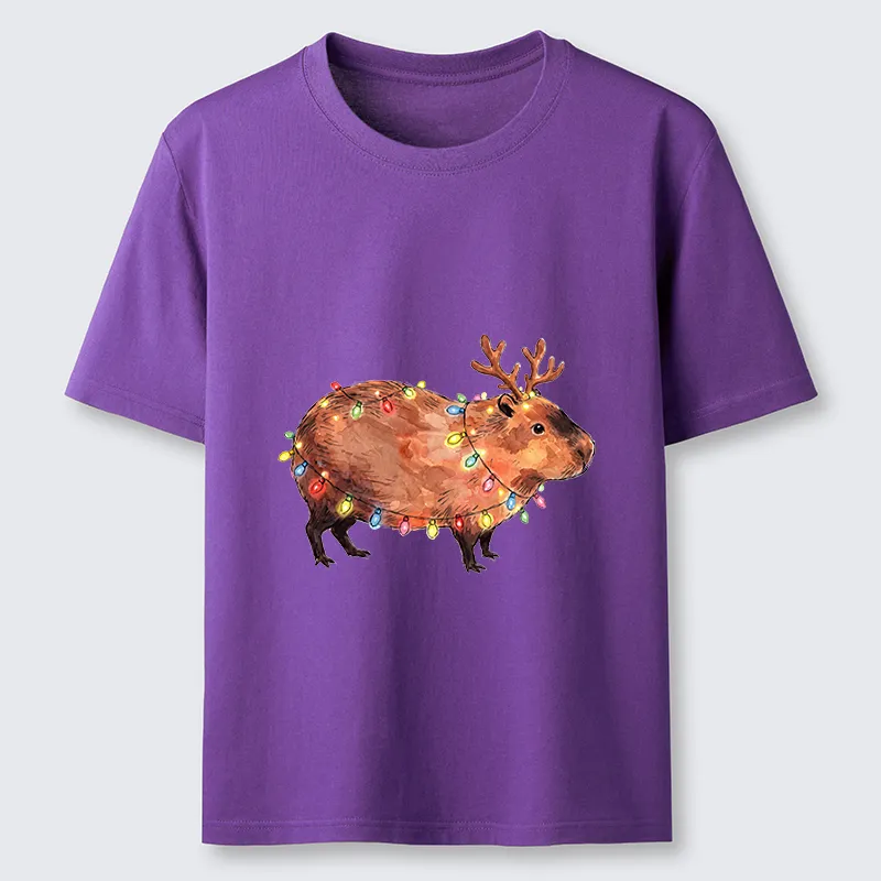 Tokyo-Tiger Christmas Capybara Glow Classic T-Shirt