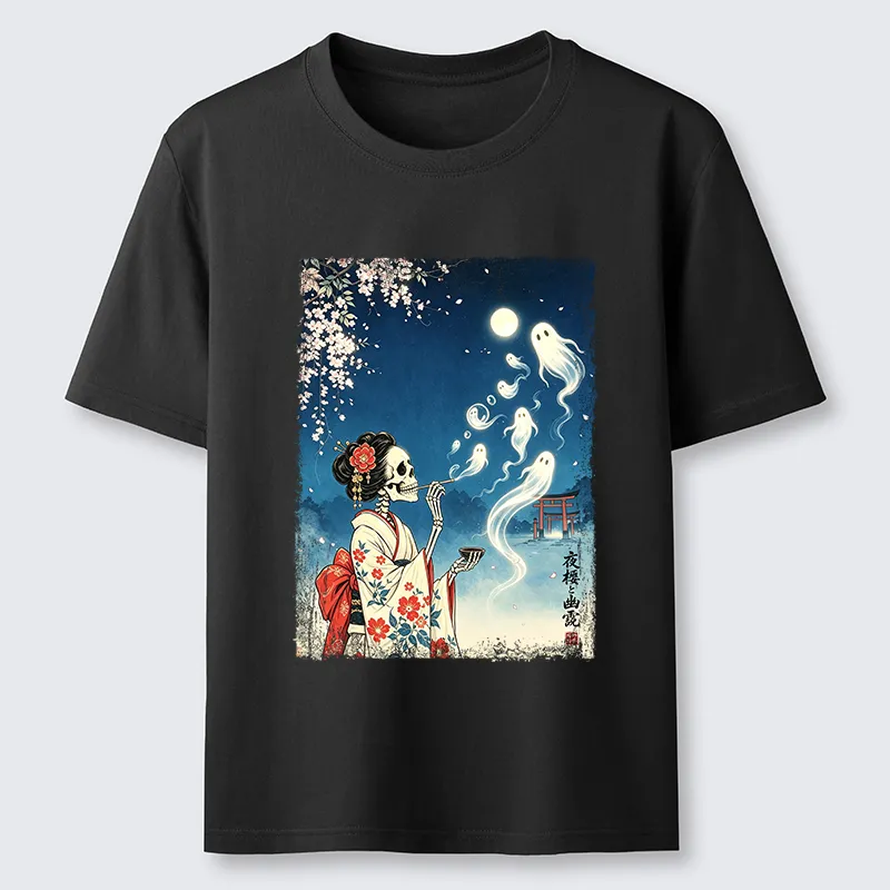 Tokyo-Tiger Moon Skeleton Ghost Classic T-Shirt