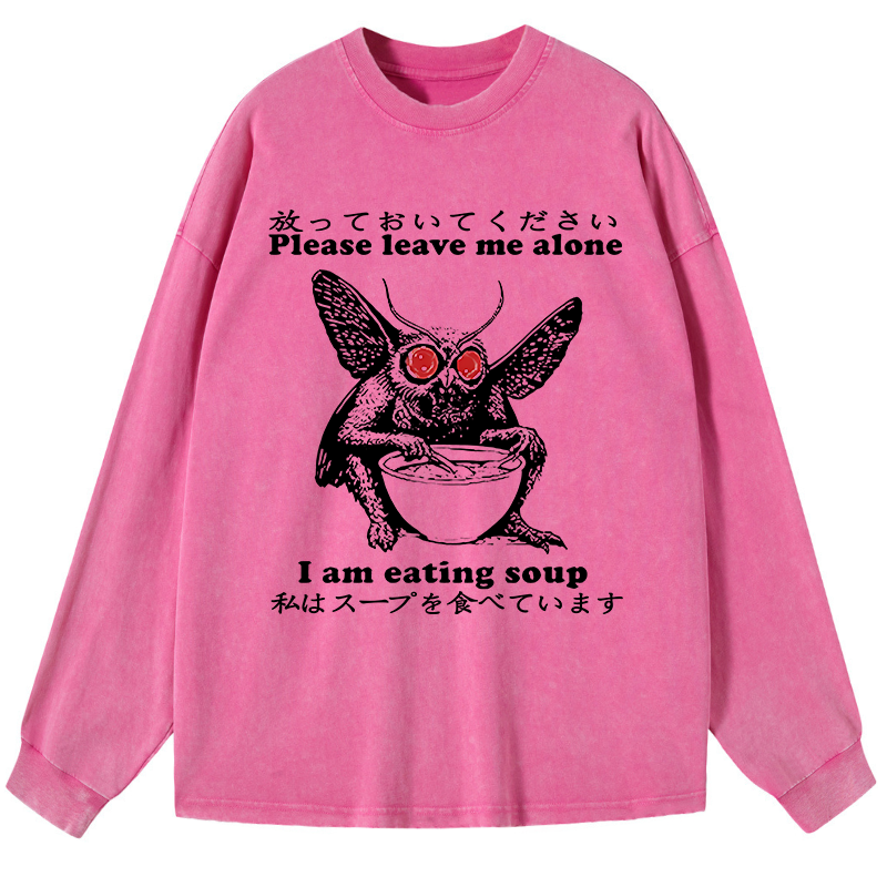 Tokyo-Tiger Don't Bother The Mothman Washed Long Sleeve T-Shirt