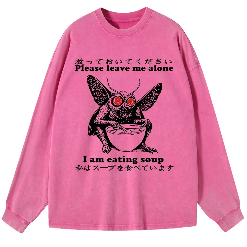 Tokyo-Tiger Don't Bother The Mothman Washed Long Sleeve T-Shirt