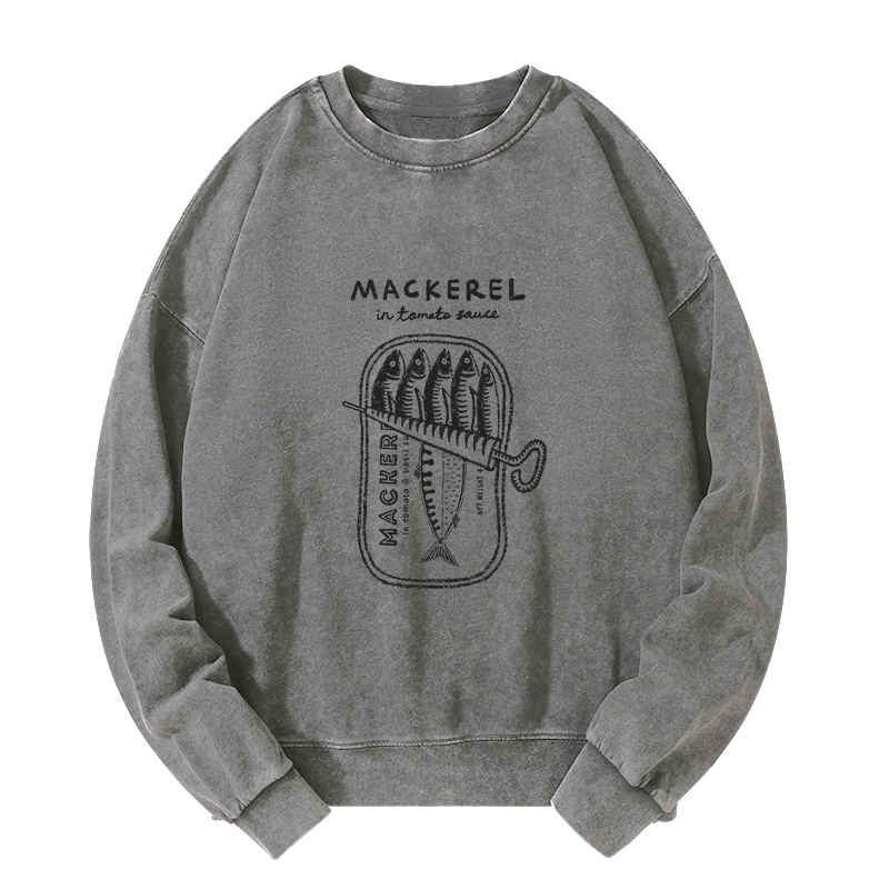 Tokyo-Tiger Mackerel In Tomato Sauce Washed Sweatshirt