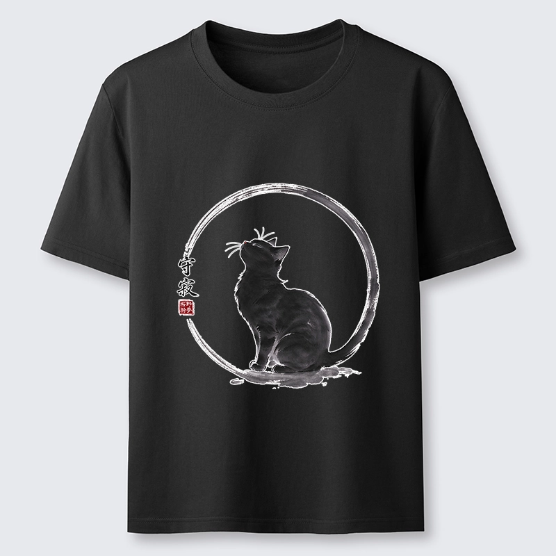 Tokyo-Tiger Traditional Zen Ink Cat Classic T-Shirt