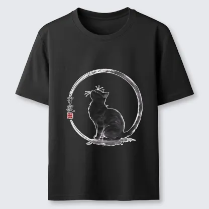 Tokyo-Tiger Traditional Zen Ink Cat Classic T-Shirt