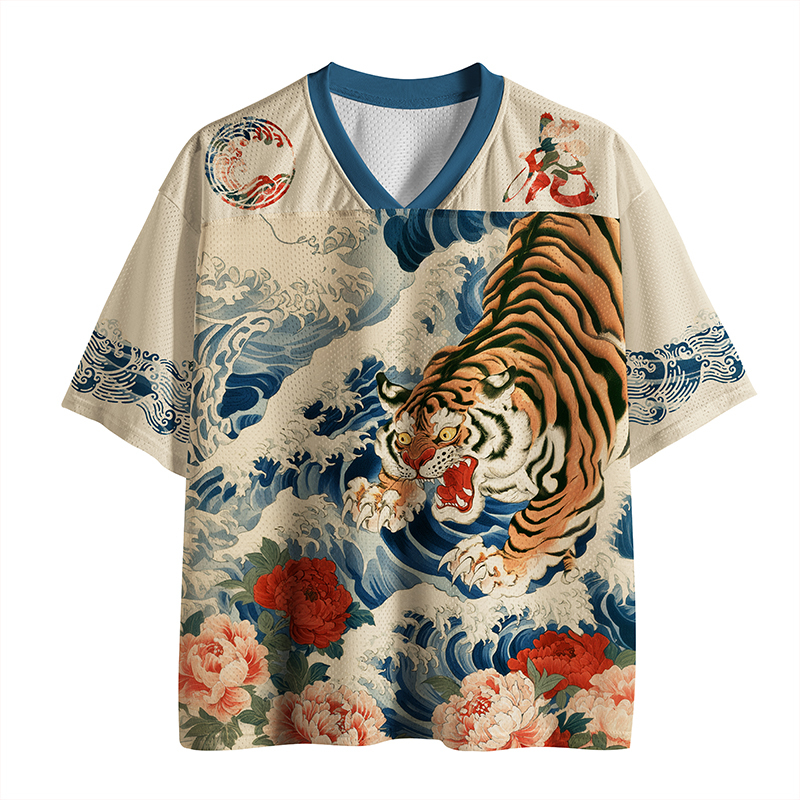 Tokyo-Tiger Tiger Of The Floral Surf Mesh Jersey