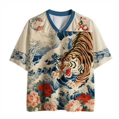 Tokyo-Tiger Tiger Of The Floral Surf Mesh Jersey