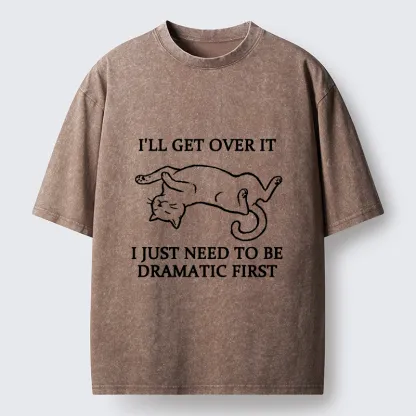 Tokyo-Tiger Dramatic Cat Meme Washed T-Shirt
