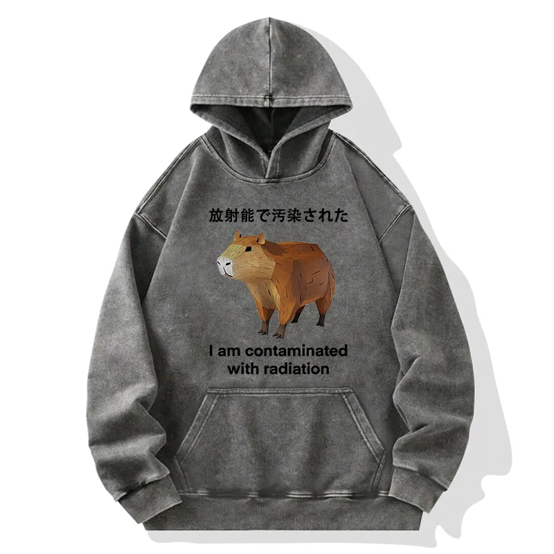 Tokyo-Tiger Capybara Contaminated By Radiation Washed Hoodie