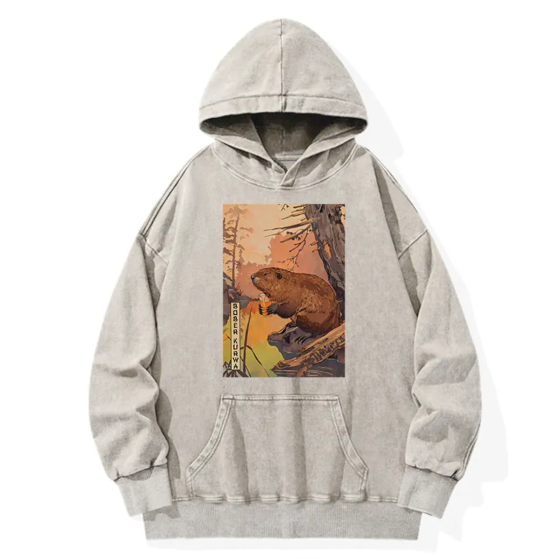 Tokyo-Tiger Beaver By The River Washed Hoodie