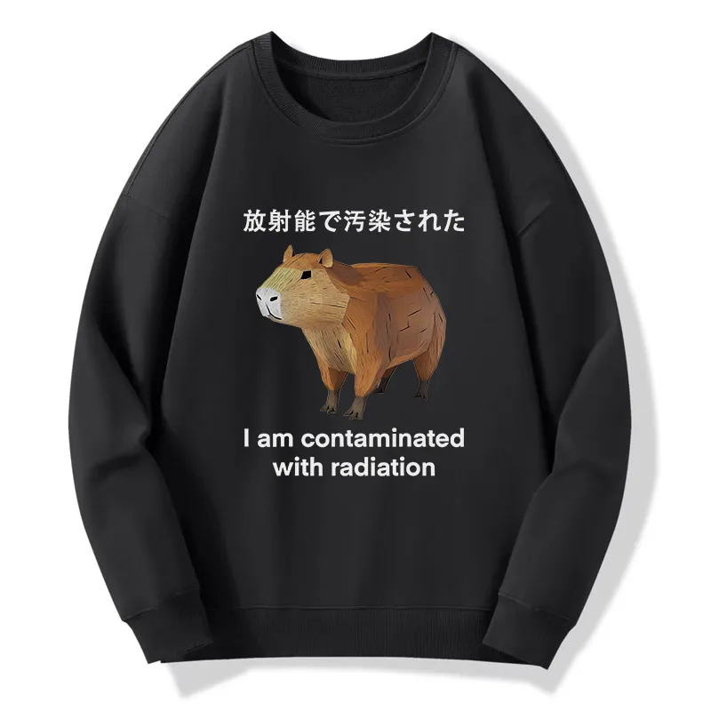 Tokyo-Tiger Capybara Contaminated By Radiation Circle Sweatshirt