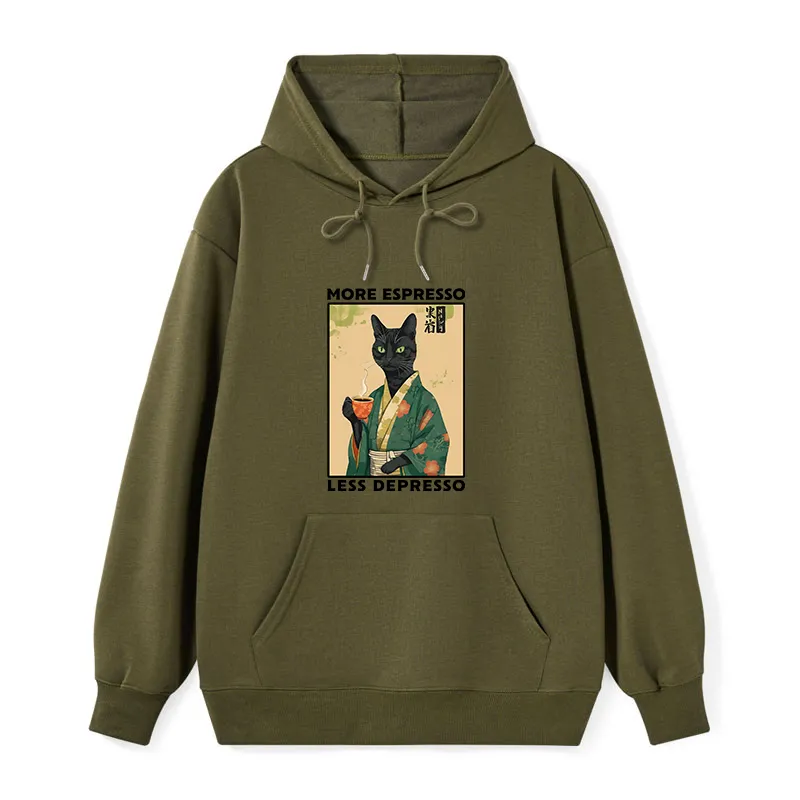 Tokyo-Tiger More Caffeine Less Sadness Classic Hoodie