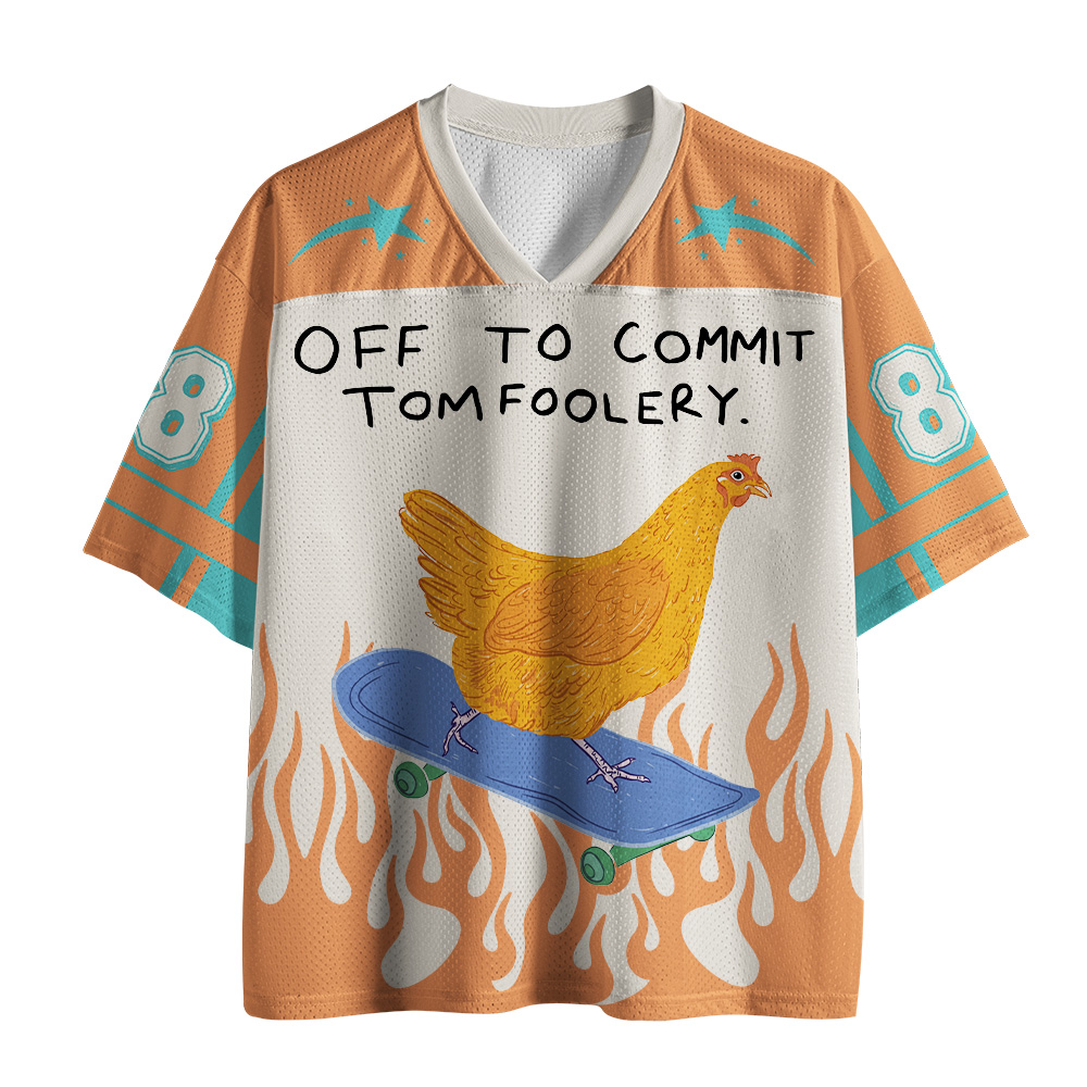 Tokyo-Tiger Skateboard Funny Chicken Mesh Jersey