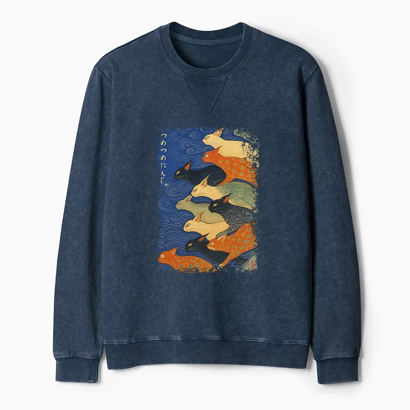 Tokyo-Tiger Claw-some Ninja Washed Terry Sweatshirt