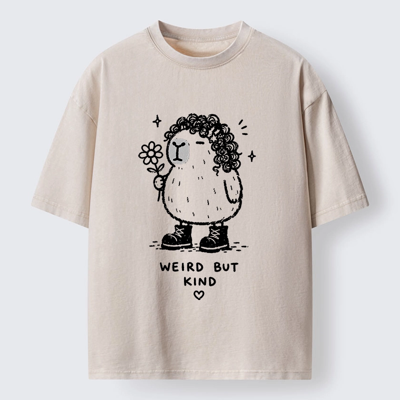 Tokyo-Tiger Weird But Kind Capybara Washed T-Shirt