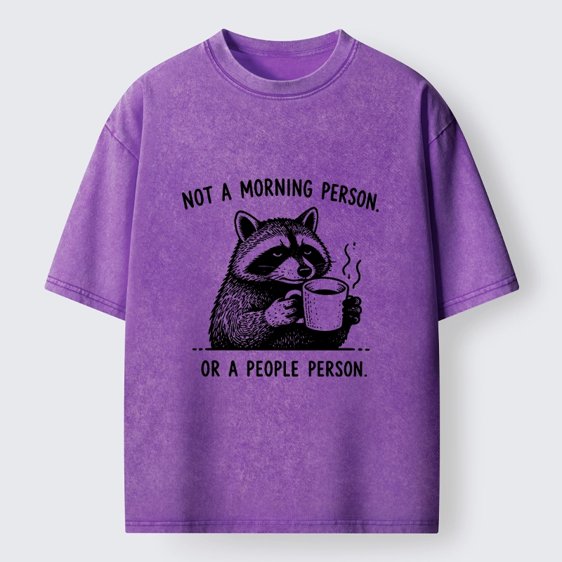 Tokyo‑Tiger Funny Meme Coffee Raccoon Washed T‑Shirt