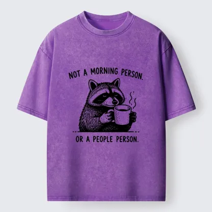 Tokyo‑Tiger Funny Meme Coffee Raccoon Washed T‑Shirt
