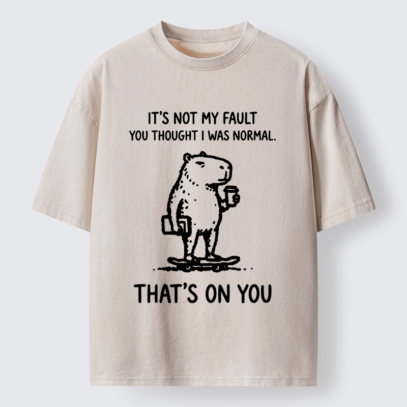 Tokyo-Tiger Funny Honest Skate Capybara Meme Washed T-Shirt