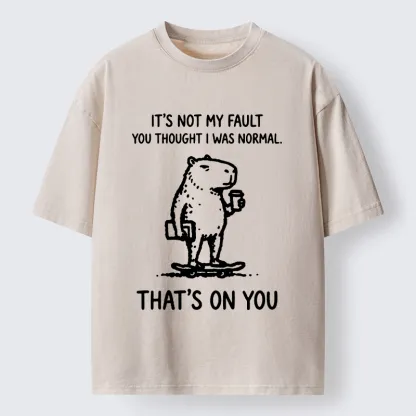 Tokyo-Tiger Funny Honest Skate Capybara Meme Washed T-Shirt