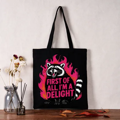 Tokyo-Tiger Angry Raccoon Funny Tote Bag