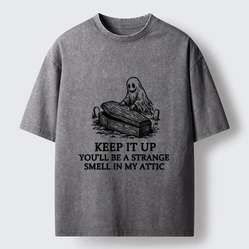 Tokyo‑Tiger Funny Ghost Prank Washed T-Shirt