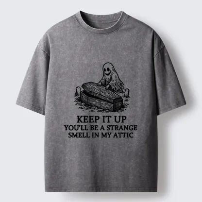 Tokyo‑Tiger Funny Ghost Prank Washed T-Shirt