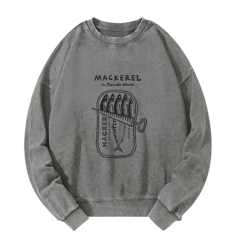 Tokyo-Tiger Mackerel In Tomato Sauce Washed Sweatshirt