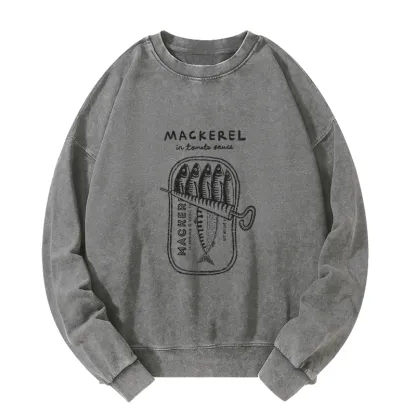 Tokyo-Tiger Mackerel In Tomato Sauce Washed Sweatshirt