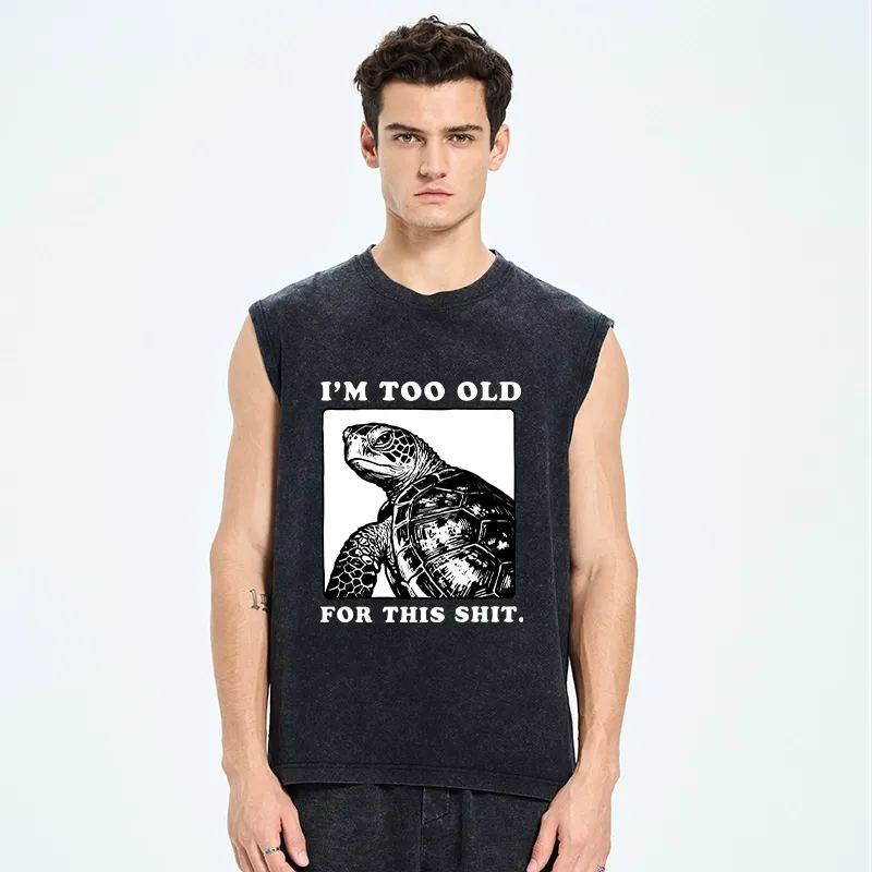 Tokyo-Tiger Turtle I Quit Meme Energy Washed Tank
