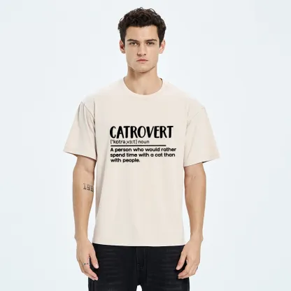 Tokyo-Tiger Catrovert Love Cats Not People Washed T-Shirt