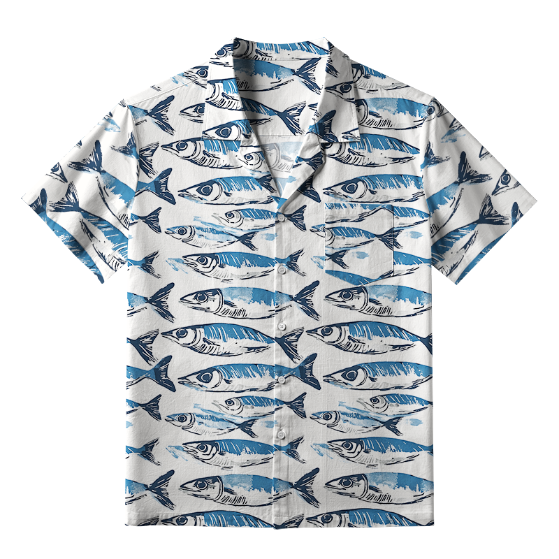 Tokyo-Tiger Oceanic Fish Aloha Hawaiian Shirt